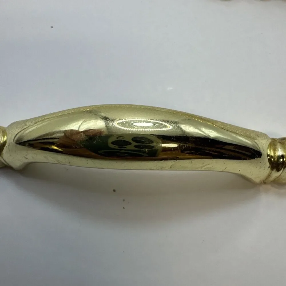 Vtg. KBC1 Lot Of 10 Brass Spoon Foot Cabinet Drawer Pulls Handles 43863